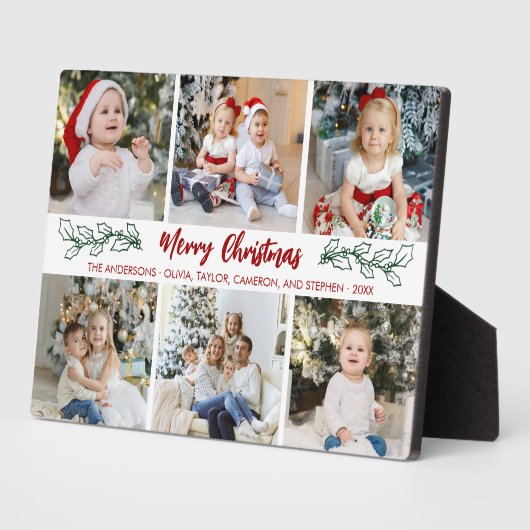 Modern 6-fotoserie Kerstmis modern script Fotoplaat (Zijkant)