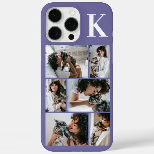 Modern 6 Huisdier Foto Paars Case-Mate iPhone Case (Achterkant)