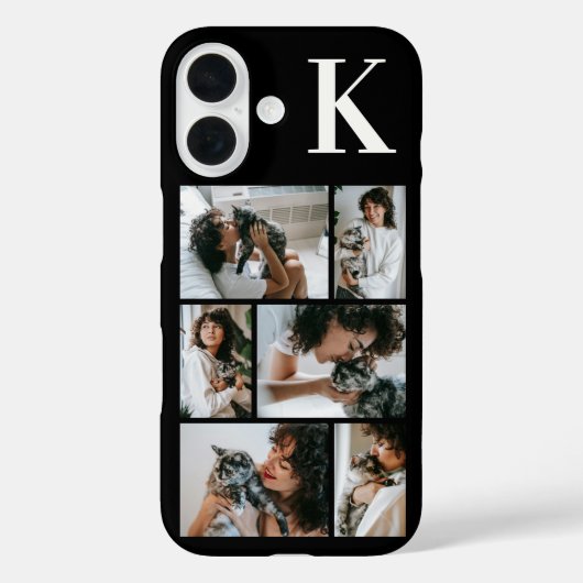 Modern 6 Huisdier Foto Zwart Case-Mate iPhone Case (Achterkant)