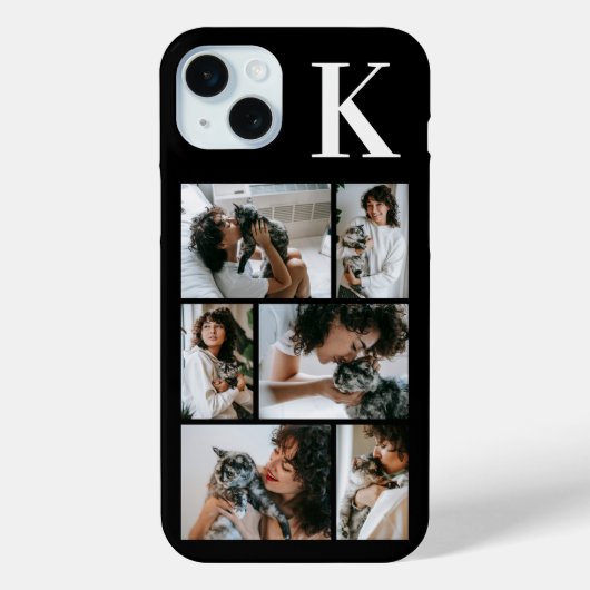 Modern 6 Huisdier Foto Zwart Case-Mate iPhone Case (Achterkant)