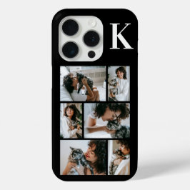 Modern 6 Huisdier Foto Zwart iPhone 15 Pro Case