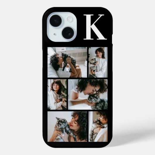 Modern 6 Huisdier Foto Zwart Case-Mate iPhone Case (Achterkant)