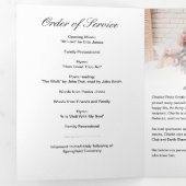 Modern 6-pagina's Trifold 2-foto rouwprogramma Drieluik Programma (Binnenzijde eerst)