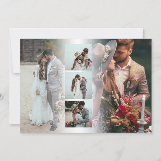 Modern 6 Passen getrouwd van het Manuscript van de Bedankkaart (Achterkant)