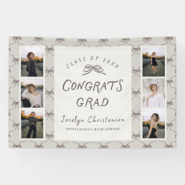 Modern 6 Photo Collage Congrats Grad Graduation Spandoek