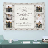 Modern 6 Photo Collage Congrats Grad Graduation Spandoek (Beurs)