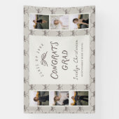 Modern 6 Photo Collage Congrats Grad Graduation Spandoek (Verticaal)