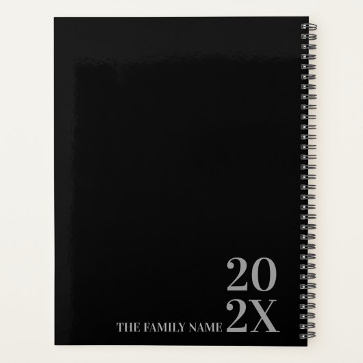 Modern 6 Photo Collage Family Personalized Planner (Achterkant)