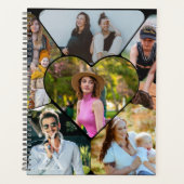 Modern 6 Photo Collage Family Personalized Planner (Voorkant)