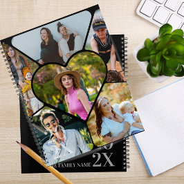 Modern 6 Photo Collage Family Personalized Planner