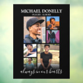 Modern 6 Photo Collage Memorial Raamsticker (Vel 3)