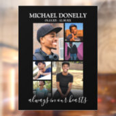 Modern 6 Photo Collage Memorial Raamsticker (Vel 2)