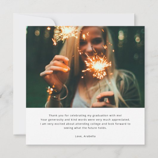 Modern 6 Photo Graduation Bedankkaart (Achterkant)