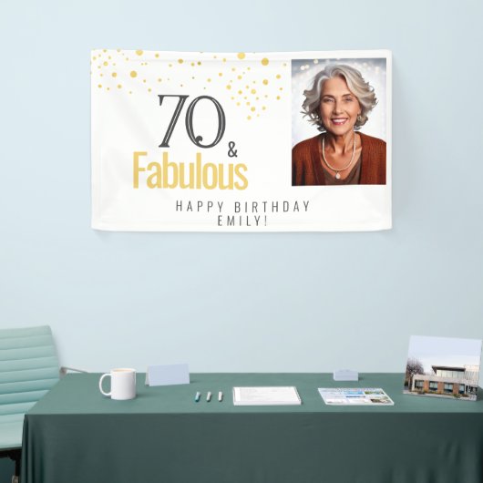 Modern 70 and Fabulous Birthday Photo Spandoek (Beurs)