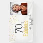 Modern 70 and Fabulous Birthday Photo Spandoek (Verticaal)