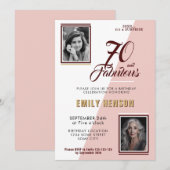 Modern 70 en Fabulous 2 foto 70e verjaardag Kaart (Voorkant / Achterkant)