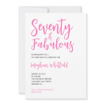 Modern 70 en Fabulous Roze 70ste Verjaardagsfeestj