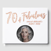 Modern 70 en fantastische foto 70ste verjaardagsfe gastenboek (Voorkant)