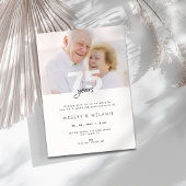 Modern 75th Wedding Anniversary with Photo Kaart