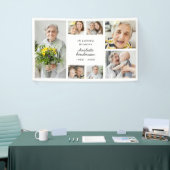 Modern 7-foto begrafenis/herdenkingsdienst spandoek (Beurs)