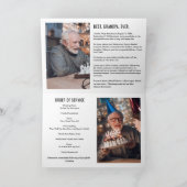 Modern 7-foto begrafenisprogramma met bio & gedich programma (Binnen)