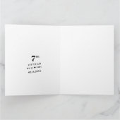 Modern 7e koperen wol Jubileum Kaart (Binnen)