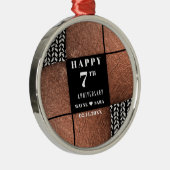 Modern 7e koperen wol Jubileum Metalen Ornament (Rechts)