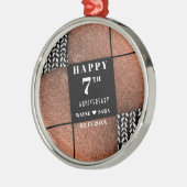 Modern 7e koperen wol Jubileum Metalen Ornament (Links)