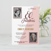 Modern 80 en Fabulous 2 foto 80e verjaardag Kaart (Staand voorkant)