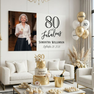 Modern 80 en Fabulous Vet Name Datum Verjaardag Poster