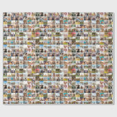 Modern 81 foto collage patroon cadeaupapier (Vlak)