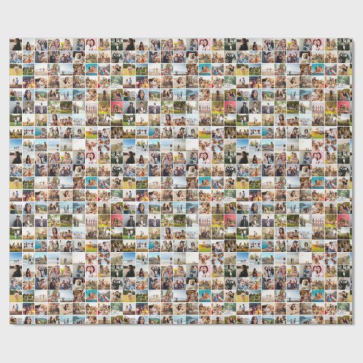 Modern 81 foto collage patroon cadeaupapier (Vlak)