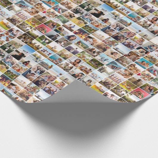 Modern 81 foto collage patroon cadeaupapier (Hoek)