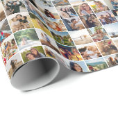 Modern 81 foto collage patroon cadeaupapier (Rol Hoek)