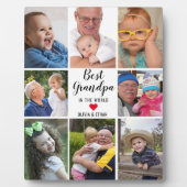 Modern 8 Foto collage Best Grandpa in the World Fotoplaat (Voorkant)