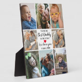 Modern 8 Foto Collage Beste papa in de wereld Fotoplaat (Zijkant)