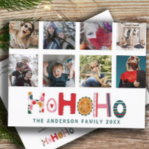 Modern 8 Foto Ho Ho Ho Kerstmis 