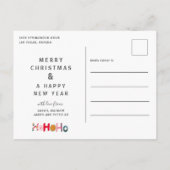 Modern 8 Foto Ho Ho Ho Kerstmis Briefkaart (Achterkant)