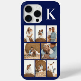 Modern 8 Foto Navy Blauw iPhone 15 Pro Max Hoesje