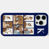 Modern 8 Foto Navy Blauw Case-Mate iPhone Case (Achterkant (horizontaal))