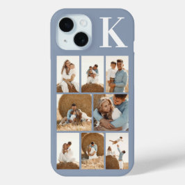 Modern 8 Foto Stofblauw iPhone 15 Case