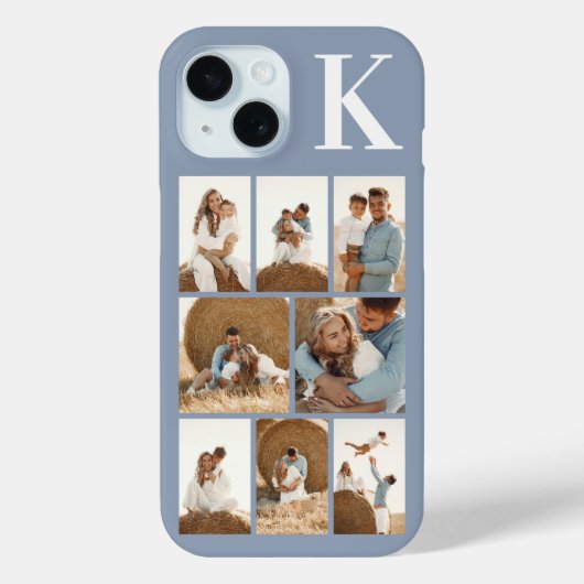 Modern 8 Foto Stofblauw Case-Mate iPhone Case (Achterkant)