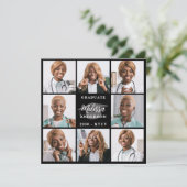 Modern 8 Fotocollage gepersonaliseerd Afstuderen Kaart (Staand voorkant)