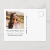 Modern 8 Fotogroen Afstuderen Aankondigingskaart (Achterkant)