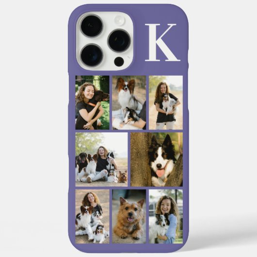Modern 8 Huisdier Foto Paars Case-Mate iPhone Case (Achterkant)