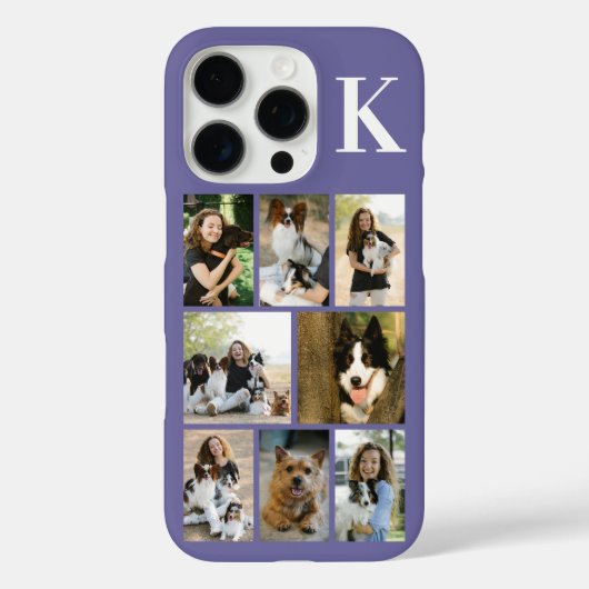 Modern 8 Huisdier Foto Paars Case-Mate iPhone Case (Achterkant)