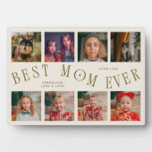 Modern 8 Photo Collage Best Mom Ever Cream Fotoplaat (voorkant)