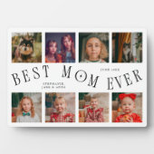 Modern 8 Photo Collage Best Mom Ever White Fotoplaat (voorkant)