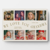 Modern 8 Photo Grid Love You Grandma Cream Fotoplaat (voorkant)