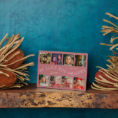 Modern 8 Photo Grid Love You Grandma Pink Fotoplaat (Zijkant)
